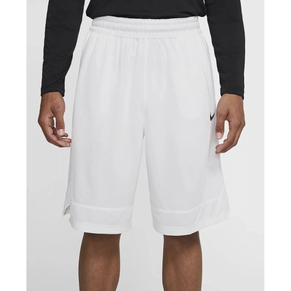 New Nike Men's Dri-Fit Icon Basketball Shorts [AJ3914-100] White Size Medium NWT